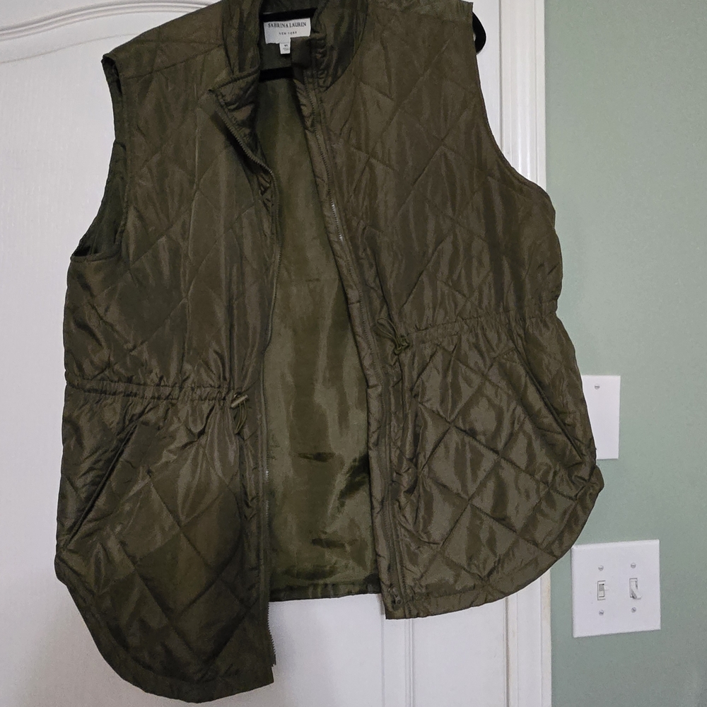Olive Quilted Vest
